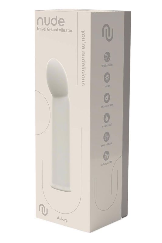 Вібратор Dream Toys Nude Aulora для точки G, сірий вид 6