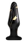 Анальна пробка скляна ручної роботи Secret Kisses, чорний вид 2