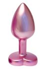 Анальна пробка рожева Dream Toys Gleaming Love з декоративним каменем у вигляді серця, S вид 3