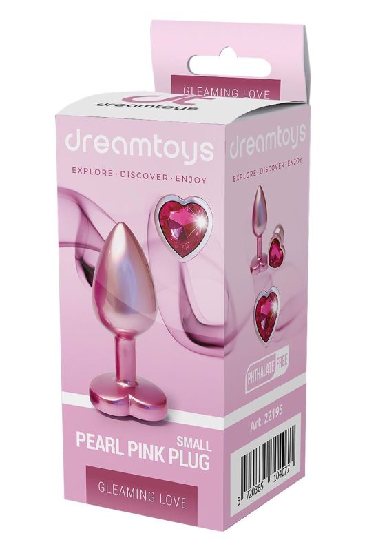 Анальна пробка рожева Dream Toys Gleaming Love з декоративним каменем у вигляді серця, S вид 6
