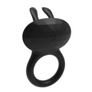 Эрекционное виброкольцо Every Night Toys Diamond The Duke с ушками для клитора, черное