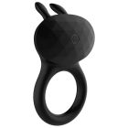 Ерекційне віброкільце Every Night Toys Diamond The Duke з вушками для клітора, чорне вид 3
