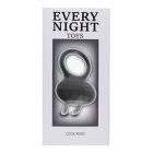 Эрекционное виброкольцо Every Night Toys Diamond The Duke с ушками для клитора, черное вид 8