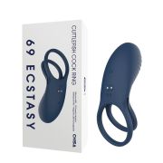 Эрекционное вибро-кольцо Chisa 69 ECSTASY водонепроницаемый, 10 режимов, синий