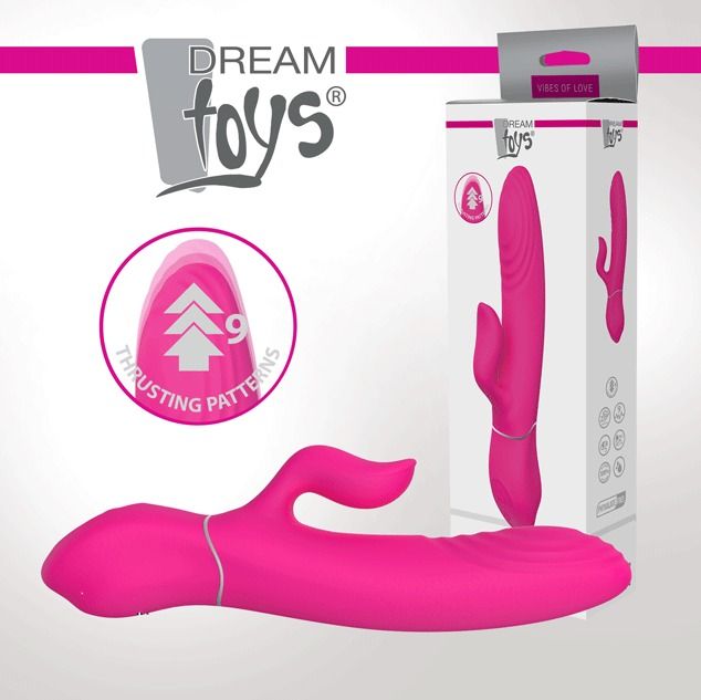 Вібратор-кролик Dreamtoys Essentials Duo Thruster для клітора, рожевий вид 6