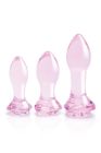 Набір анальних пробок DreamToys Glaze Glass Rosebud скляний, рожевий, 3 шт. вид 3