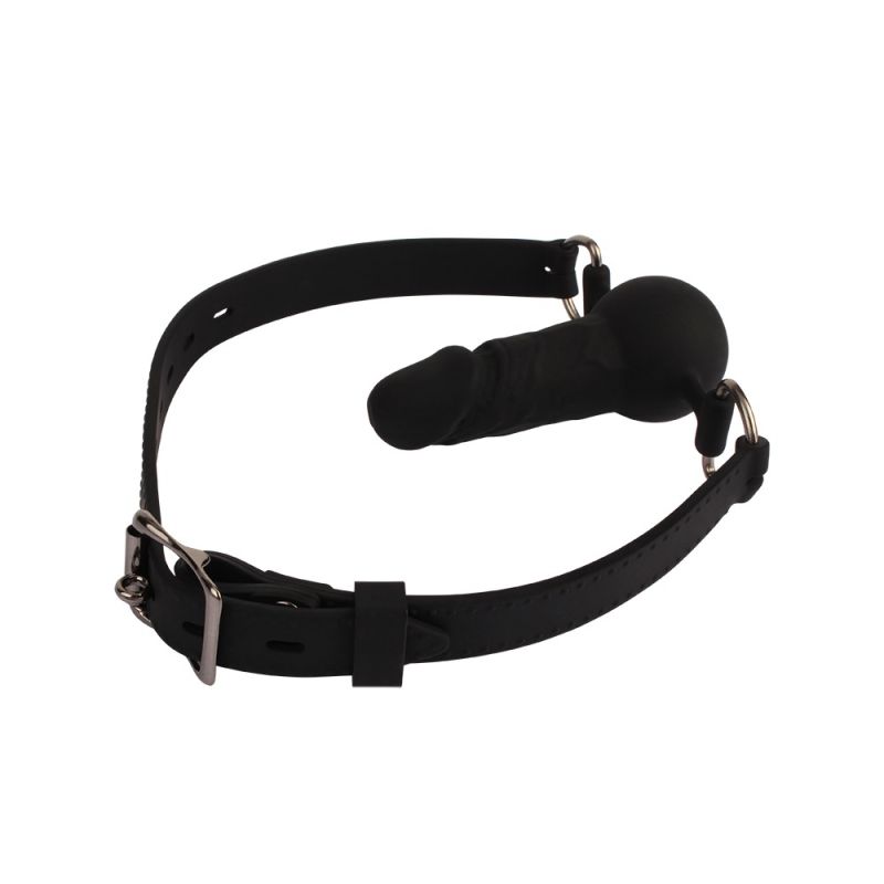 Кляп-фаллоимитатор Chisa BEHAVE! Luxury Fetish черный вид 4