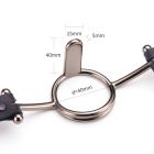 Кляп чорний Roomfun Romfun Mouth Gag M із золотим кільцем для притискання язика вид 6