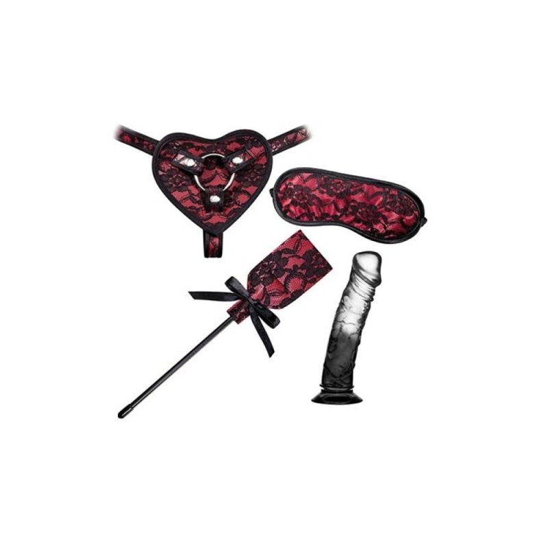 Набір іграшок секс для пар Guilty Pleasure преміум колекція, 4 предмети, червоно-чорний вид 2