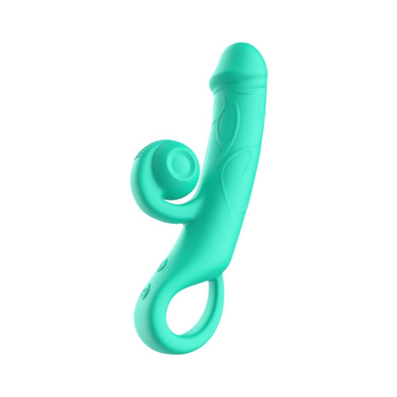 Вибратор-кролик Sweet Em Snabbit бирюзовый, 20 х 3,8 см вид 3