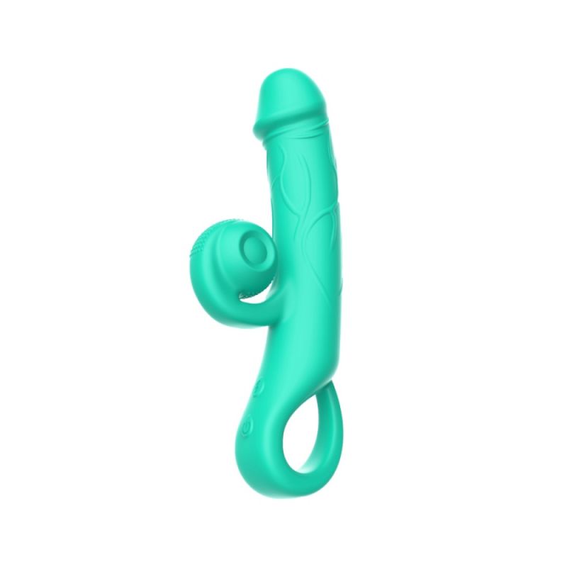 Вибратор-кролик Sweet Em Snabbit бирюзовый, 20 х 3,8 см вид 5