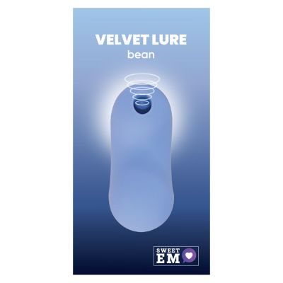 Вакуумный стимулятор клитора Sweet Em Bean с вибрацией, голубой, 9 х 5.9 см