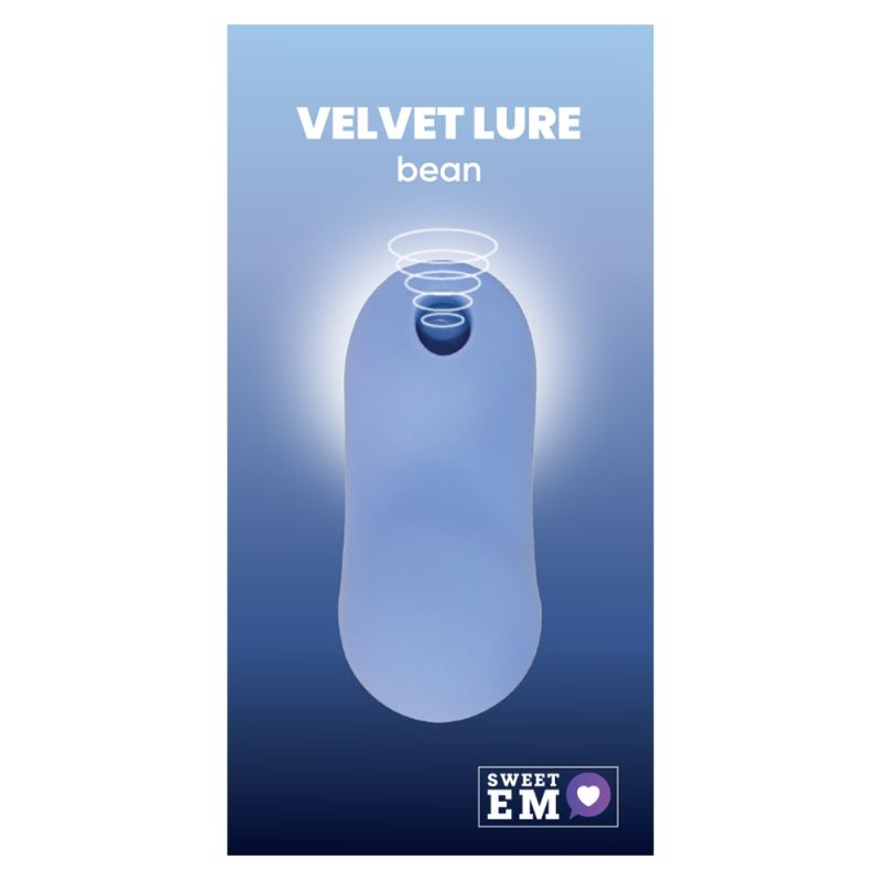 Вакуумный стимулятор клитора Sweet Em Bean с вибрацией, голубой, 9 х 5.9 см вид 2