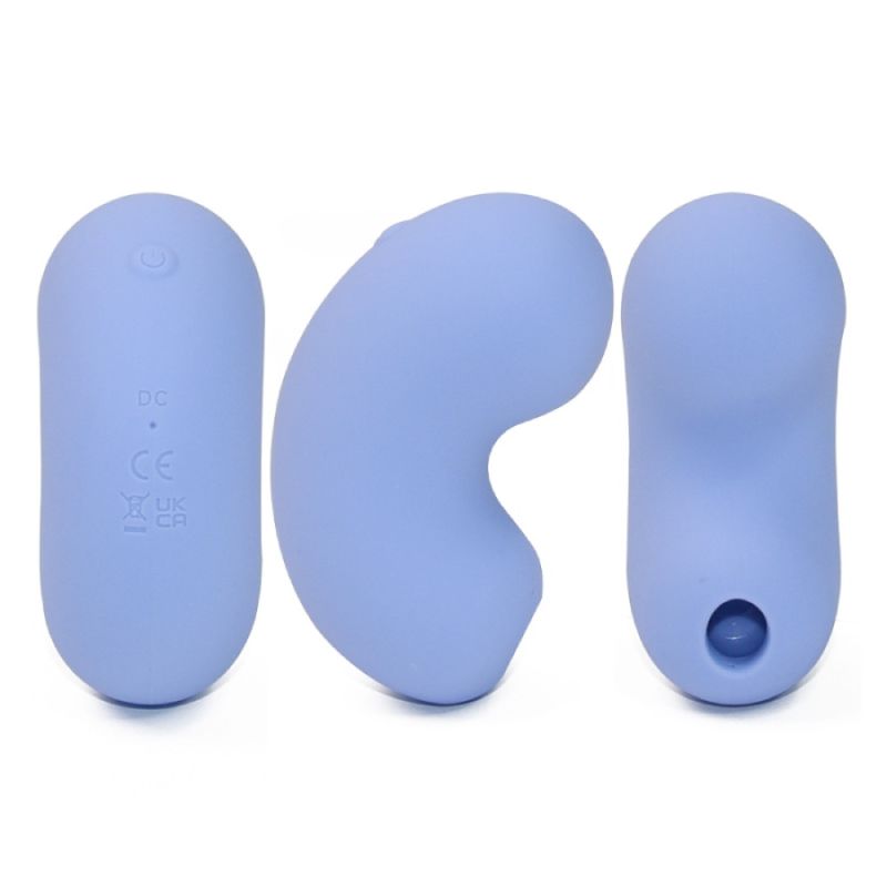 Вакуумный стимулятор клитора Sweet Em Bean с вибрацией, голубой, 9 х 5.9 см вид 5