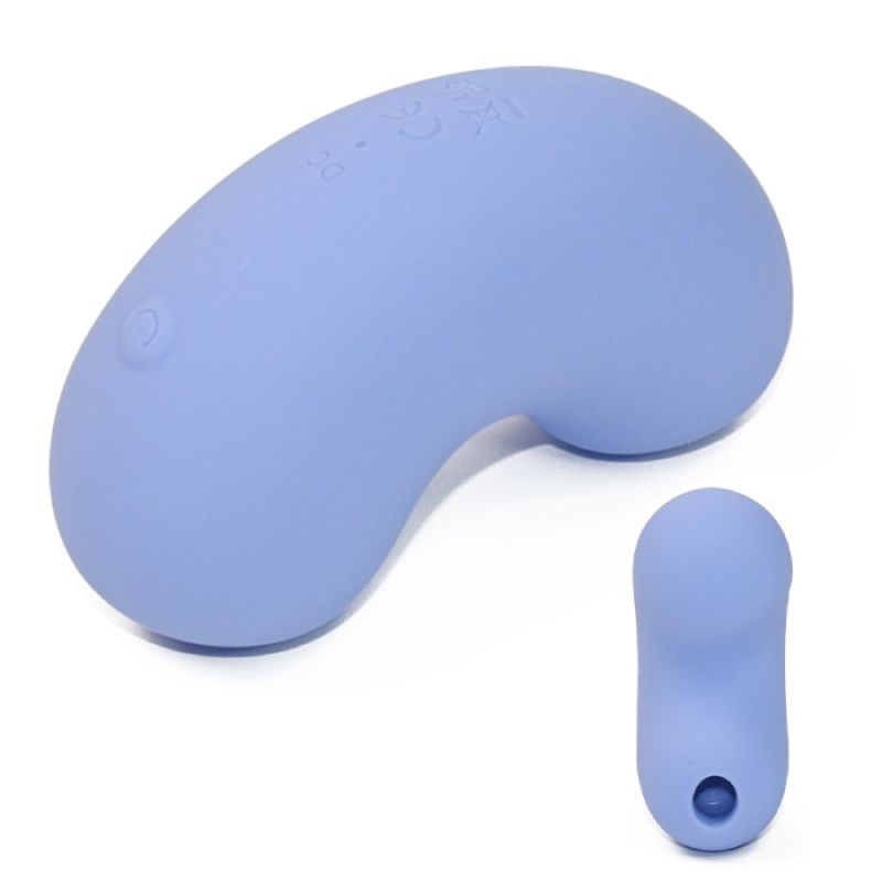 Вакуумный стимулятор клитора Sweet Em Bean с вибрацией, голубой, 9 х 5.9 см вид 6