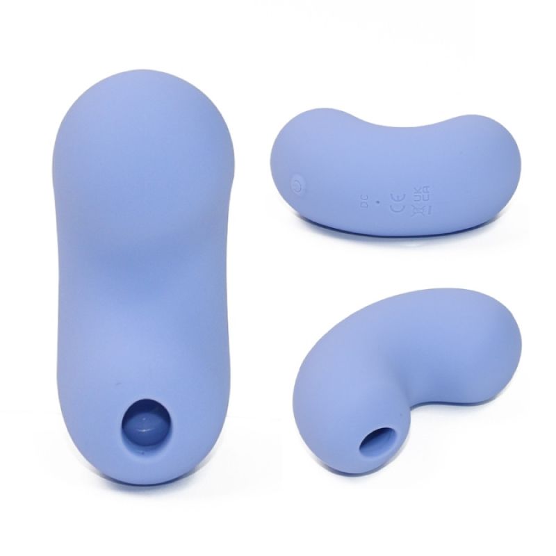 Вакуумный стимулятор клитора Sweet Em Bean с вибрацией, голубой, 9 х 5.9 см вид 8