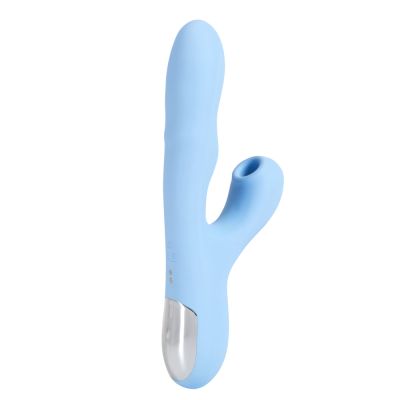 Вибратор-кролик BeYourLover Rosubi с вакуумом, ротацией и подогревом, голубой, 12,7 х 3,5 см