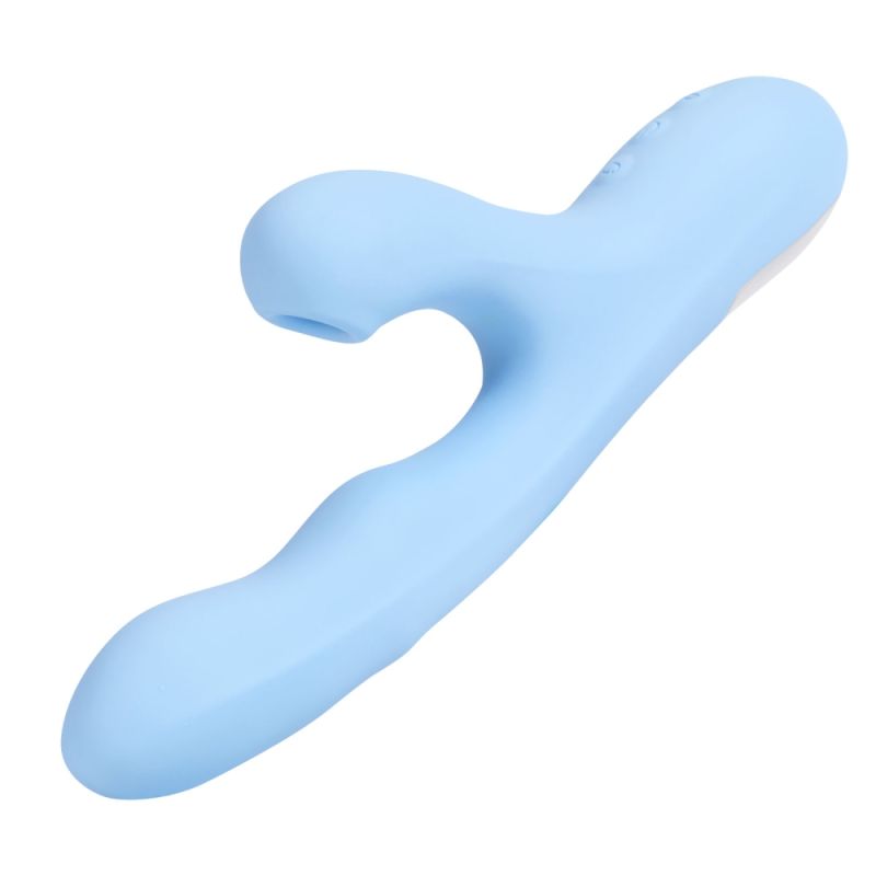 Вибратор-кролик BeYourLover Rosubi с вакуумом, ротацией и подогревом, голубой, 12,7 х 3,5 см вид 7