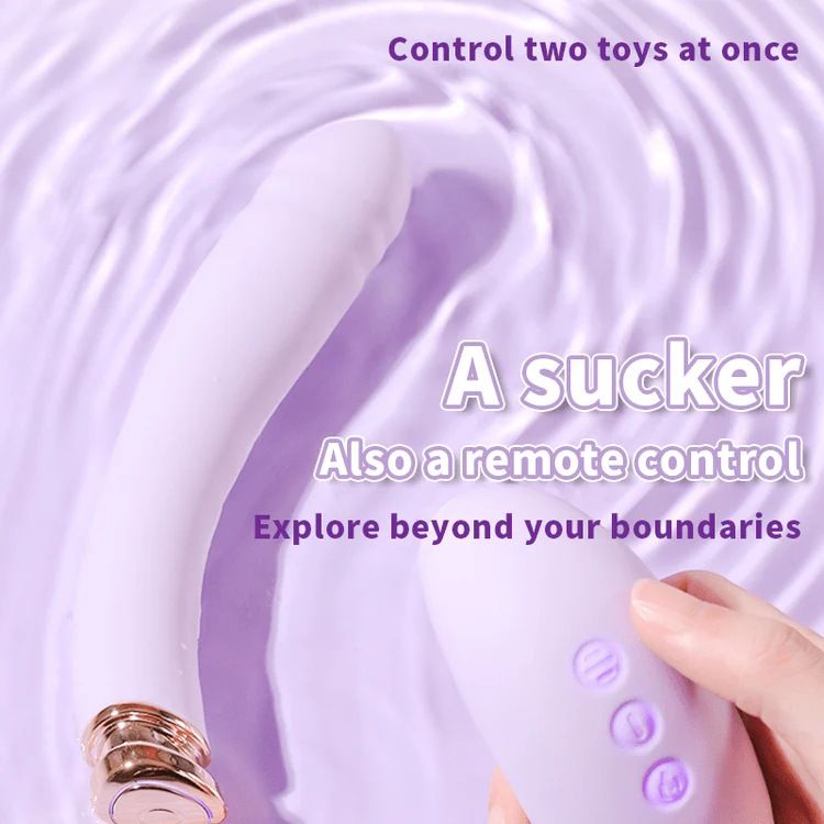 Вибратор трансформер BeYourLover Phantom Moon с вакуумом и подогревом, с приложением, лиловый вид 4