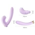 Вибратор трансформер BeYourLover Phantom Moon с вакуумом и подогревом, с приложением, лиловый вид 11