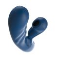 Вибратор-кролик BeYourLover OTTO с вакуумом, подогревом и фрикциями, синий, 22,2 х 3,8 см вид 8