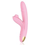 Вибратор-кролик BeYourLover Anita с вакуумом, фрикциями и подогревом, розовый, 22,2 х 8 см