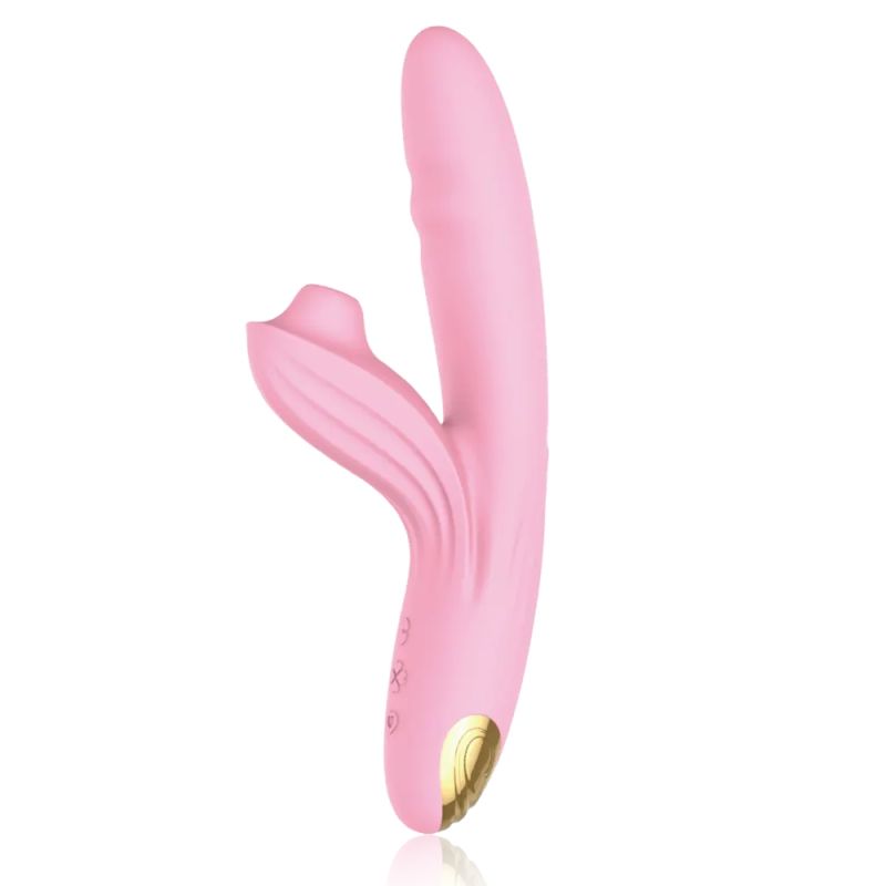 Вибратор-кролик BeYourLover Anita с вакуумом, фрикциями и подогревом, розовый, 22,2 х 8 см вид 2