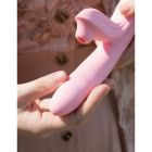 Вибратор-кролик BeYourLover Anita с вакуумом, фрикциями и подогревом, розовый, 22,2 х 8 см вид 9