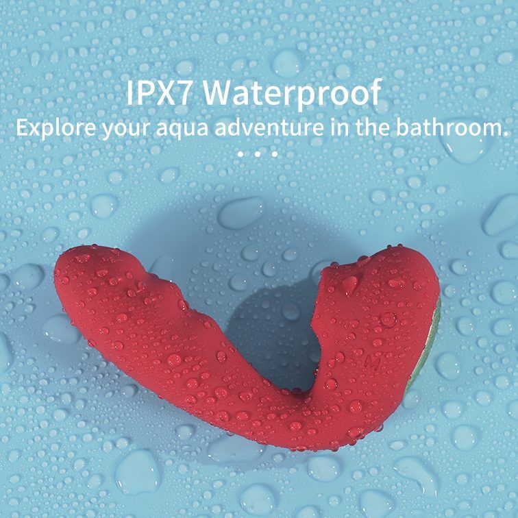 Вібратор для точки G BeYourLover Tara з вакуумною стимуляцією та підігрівом, червоний, 13 × 3,5 см вид 10