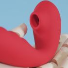 Вибратор для точки G BeYourLover Tara с вакуумной стимуляцией и нагревом, красный, 13 х 3.5 см вид 13