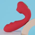 Вібратор для точки G BeYourLover Tara з вакуумною стимуляцією та підігрівом, червоний, 13 × 3,5 см вид 15