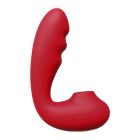 Вибратор для точки G BeYourLover Tara с вакуумной стимуляцией и нагревом, красный, 13 х 3.5 см вид 16