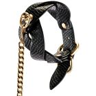 Ошейник с поводком Guilty Pleasure Lunar из веганской кожи, плетеный, черный вид 5