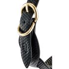 Ошейник с поводком Guilty Pleasure Lunar из веганской кожи, плетеный, черный вид 6