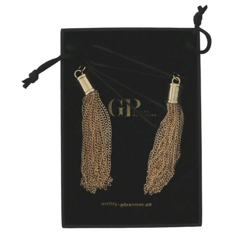 Зажимы для сосков Guilty Pleasure Sensual Sway с золотыми кисточками, 16 см вид 10