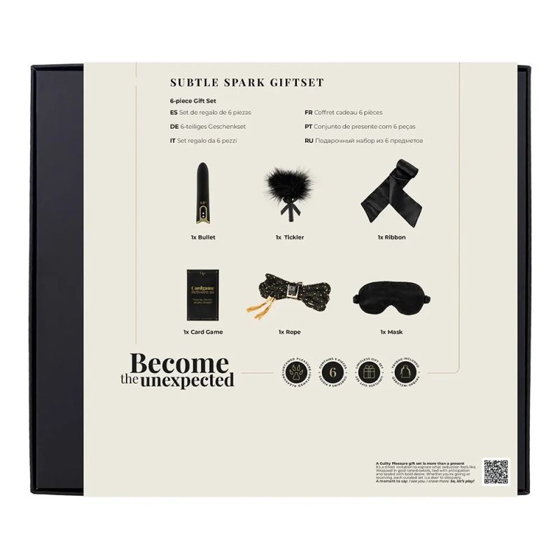 Подарунковий набір БДСМ Guilty Pleasure Subtle Spark, чорний, 6 предметів вид 17