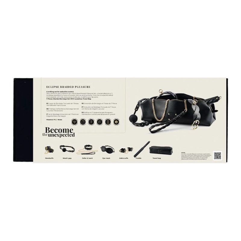 Набір для БДСМ Guilty Pleasure Eclipse, чорний, 7 предметів вид 12