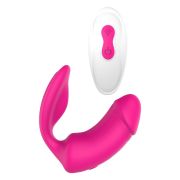 Вагінально-кліторальний вібратор Dream Toys Essentials з пультом, рожевий, 9 × 3 см