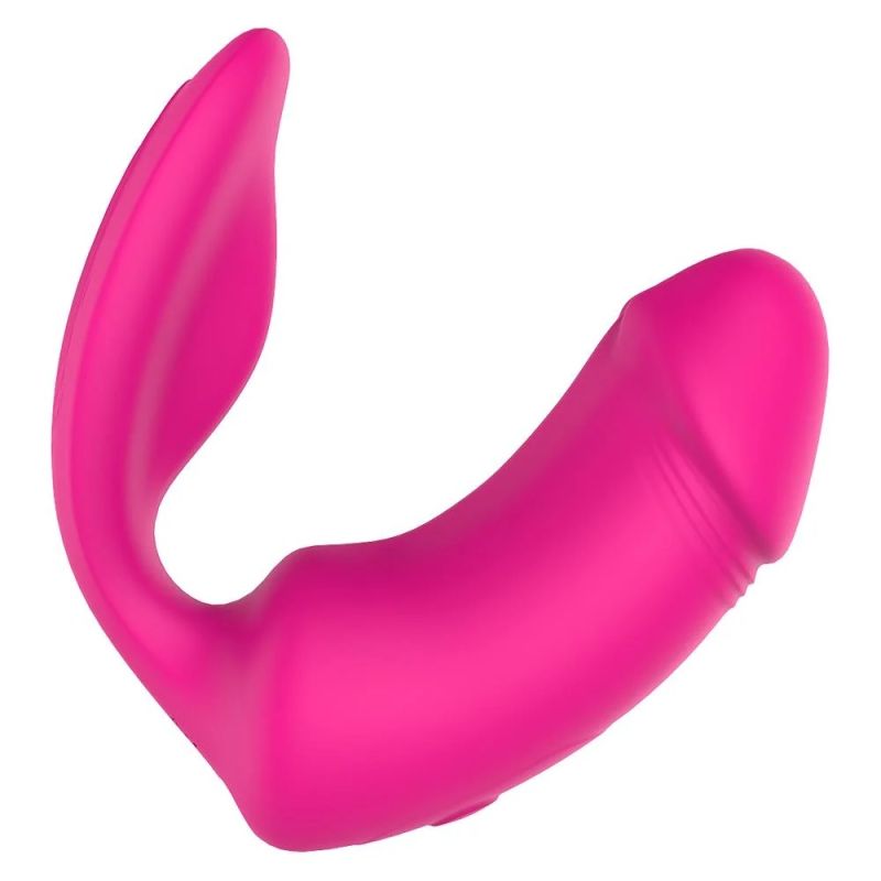 Вагинально-клиторальный вибратор Dream Toys Essentials с пультом, розовый, 9 × 3 см вид 4