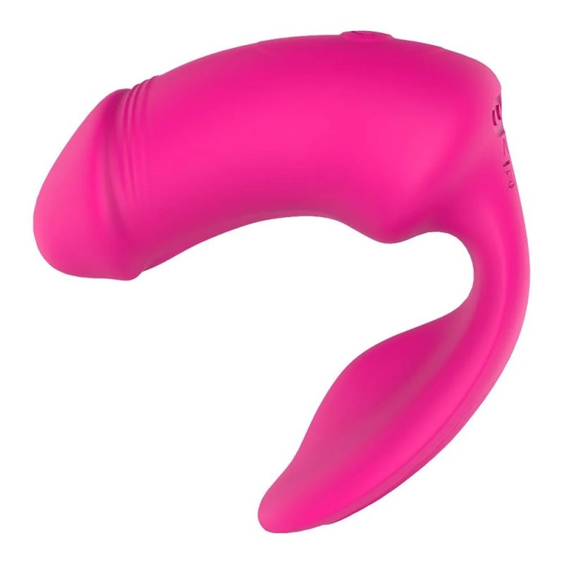 Вагинально-клиторальный вибратор Dream Toys Essentials с пультом, розовый, 9 × 3 см вид 16