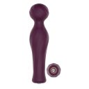 Вибратор-микрофон Dream Toys Essentials Magic Wand со стразом, бордовый, 16,5 см