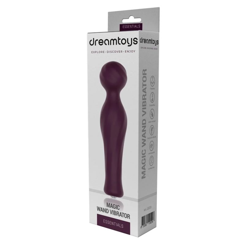 Вибратор-микрофон Dream Toys Essentials Magic Wand со стразом, бордовый, 16,5 см вид 3