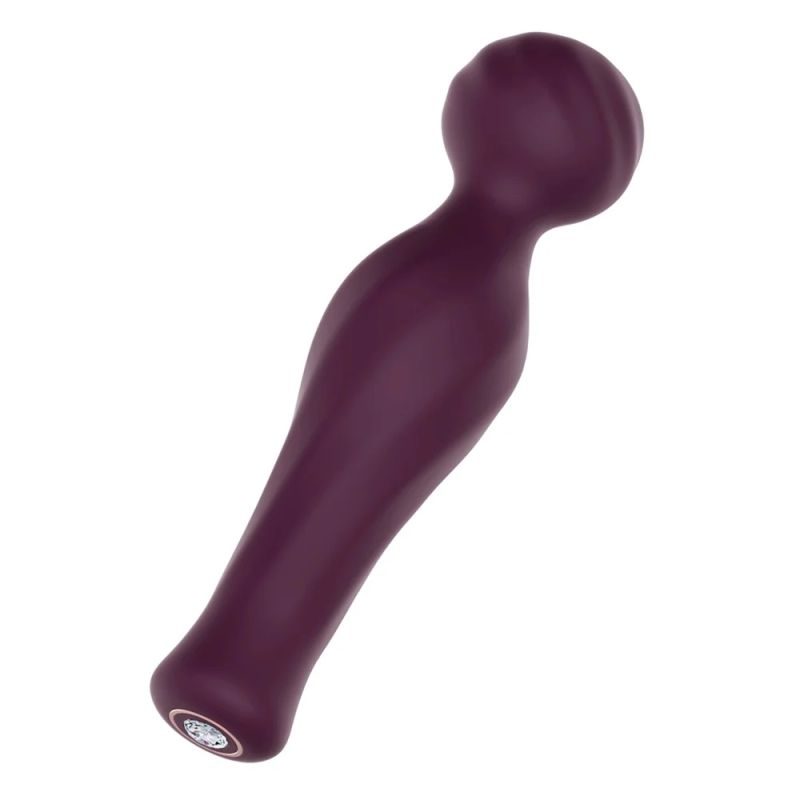 Вибратор-микрофон Dream Toys Essentials Magic Wand со стразом, бордовый, 16,5 см вид 6