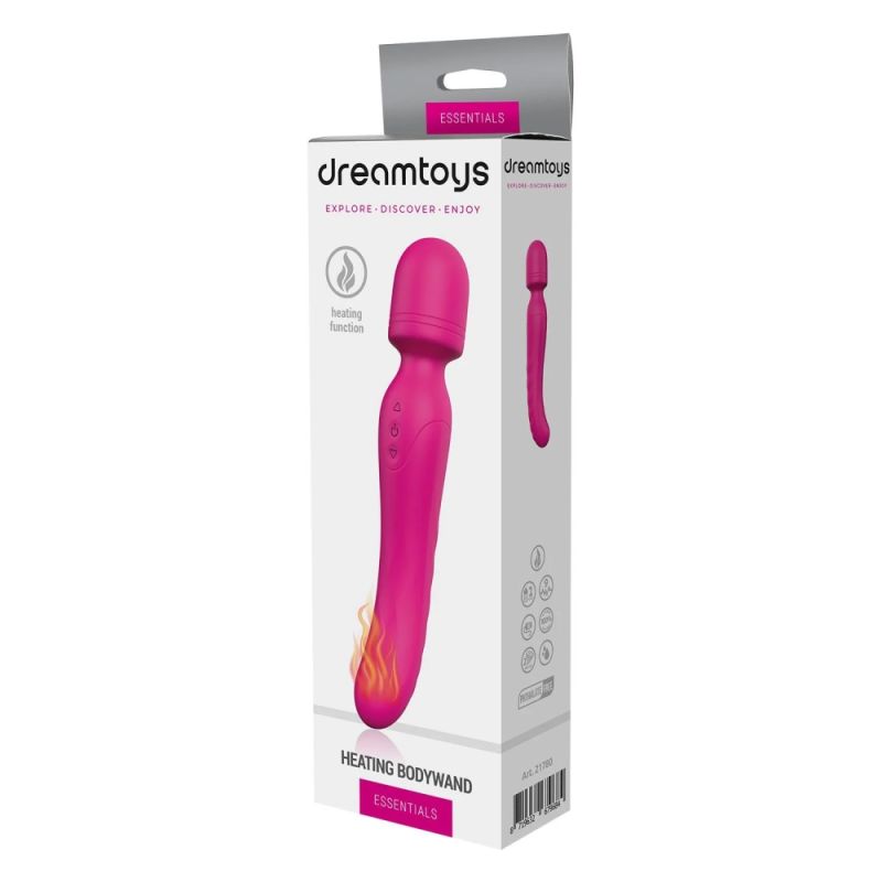 Вибратор-микрофон с подогревом Dream Toys Essentials Heating Bodywand, розовый, 23 × 3,6 см вид 3