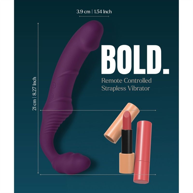 Безремневой вибрострапон Dream Toys Storm с дистанционным пультом, фиолетовый вид 10