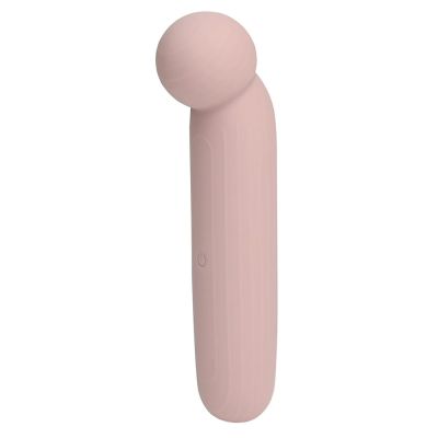 Точечный вибратор NUDE LIV в тревел-формате, розово-бежевый