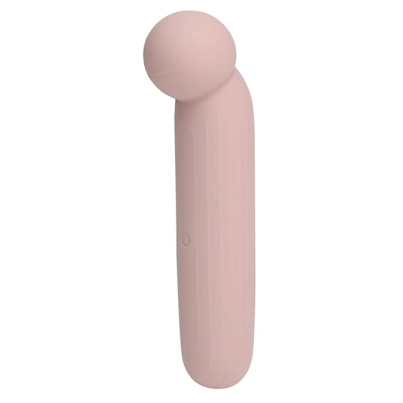Точечный вибратор NUDE LIV в тревел-формате, розово-бежевый вид 2