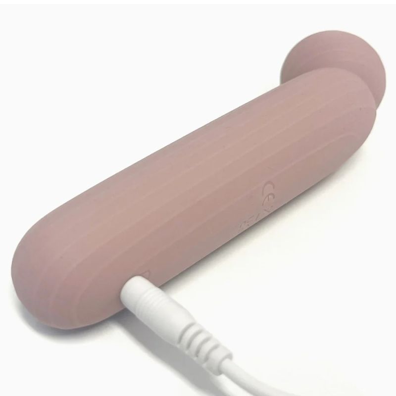 Точечный вибратор NUDE LIV в тревел-формате, розово-бежевый вид 7