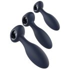 Набор анальных стимуляторов, S, M, L, Dream Toys Startroopers Milky Way, два с вибрацией, синий вид 6