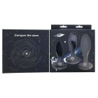 Набор анальных стимуляторов, S, M, L, Dream Toys Startroopers Milky Way, два с вибрацией, синий вид 14